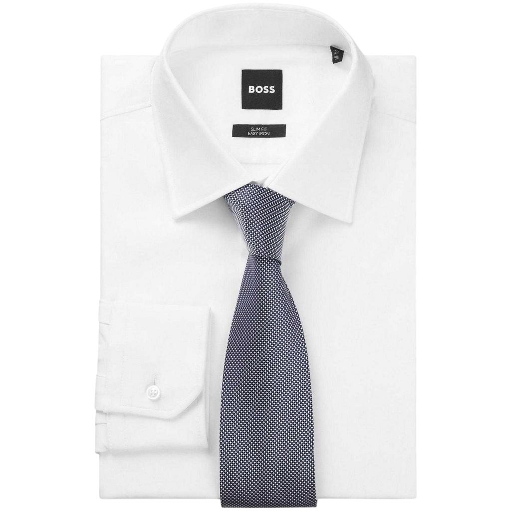 Boss Mens Geometric Pattern Silk Formal Tie