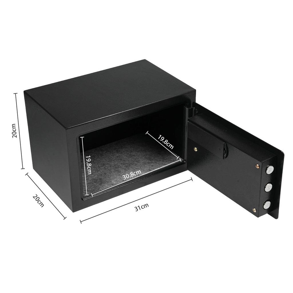 Home Safes Box Fireproof Waterproof Alarm System with Keypad and 2pcs Spare Key Digital Home