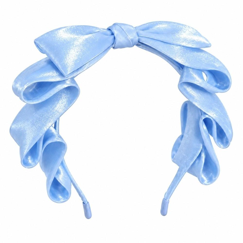 Organza Lolita Headband Big Bow Ribbon Headpiece Sweet Cosplay Hair Accessory  Princess Costume