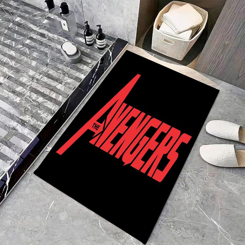 1pc Hot Movie Marvels Logo Bathroom Absorbent Mats Anti-Slip Mats Home Decor Supplies Carpets Home Kitchen Floor Mats