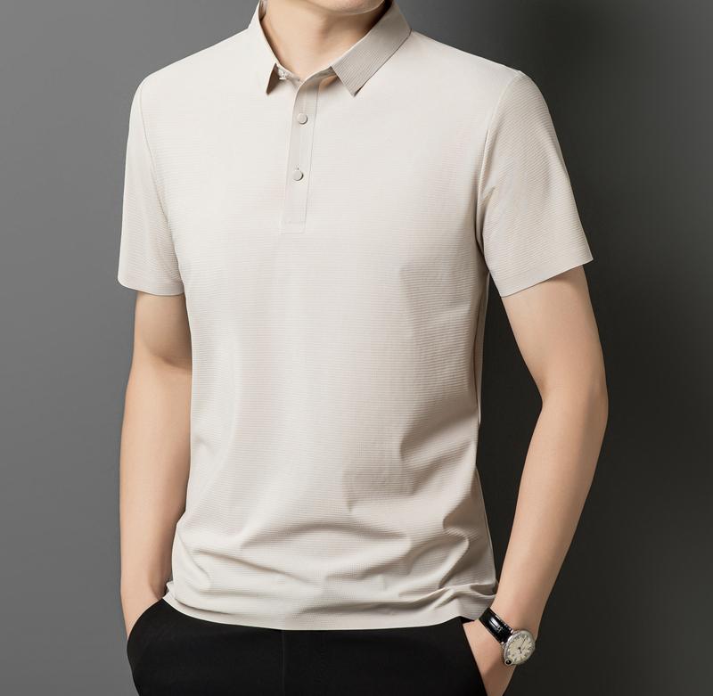 Ice Silk POLO Shirt Short-sleeved T-shirt Casual Polo Shirt T-shirt