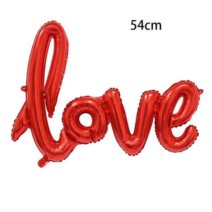 LOVE Letter Foil Balloon Lipstick Red Lip Foil Balloon Anniversary Wedding Valentine's Day Birthday Party Decoration Bridal Ball
