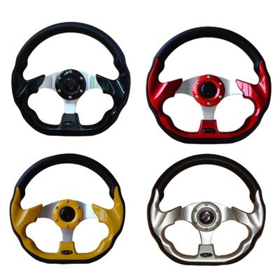 320mm Metal Faux Leather Car Modification 6-Bolt Racing Style Steering Wheel