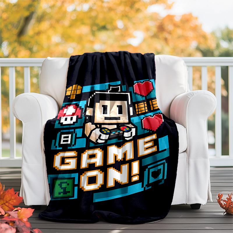 Game Controller Theme Printed Blanket - Perfect for Couch, Bed, Travel & Outdoor Use | Machine Washable, Cozy & Durable.