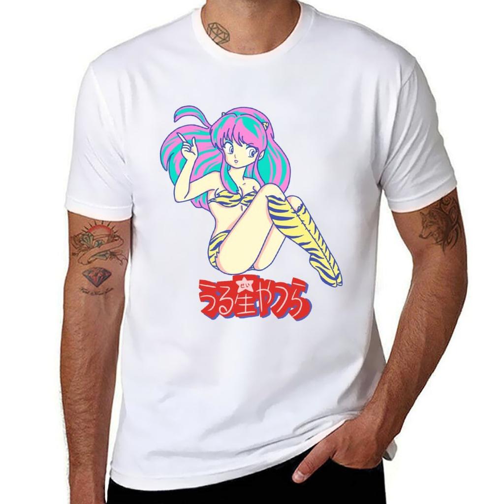 Lamu Kawaii Girl Urusei Yatsura Tshirt Oversized Vintage Vintage Clothes Plus Size Tops Mens Vintage T Shirts