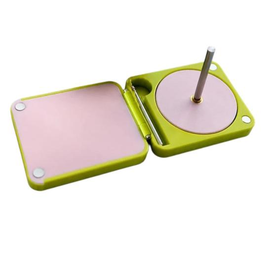 Porta gomitoli portatile per uncinetto e maglia, avvolgitore doppio rotante pieghevole