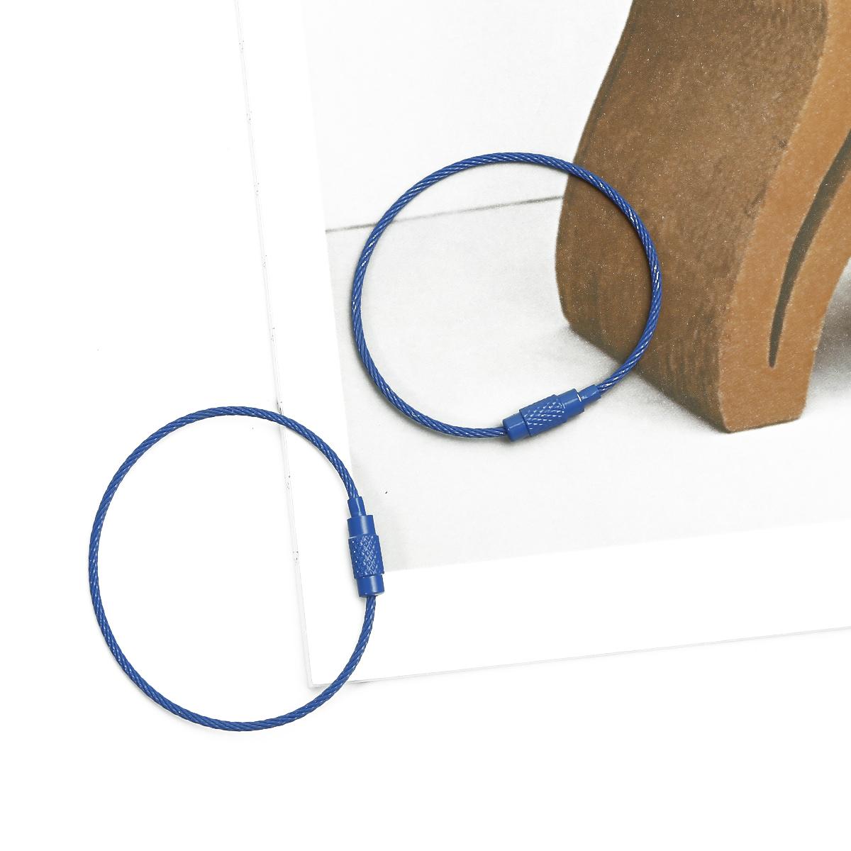 

2 шт., стальная проволока, окрашенное распылением кольцо для ключей для DIY браслета, изготовления ювелирных изделий, аксессуары для рукоделия 50mm 2pcs