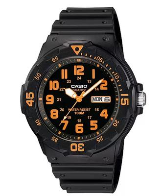 Standard Quartz Watch MRW-200H-4BV / -200HC-4BV Men's Gloss Orange and Black / Black and Orange Overseas Model [Parallel Import]