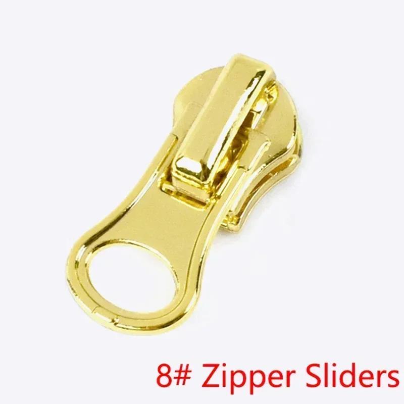 5/10/20Pcs 3# 5# 8# Zipper Slider for Metal Zippers Tapes Decorative Zips Head Pull Repair Kits DIY Garment Sewing Accessories