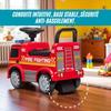 DEVESSPORT Children's Ride-on Truck Fire Truck Mercedes Antos, Official License, Light-up Siren, Sounds, Storage