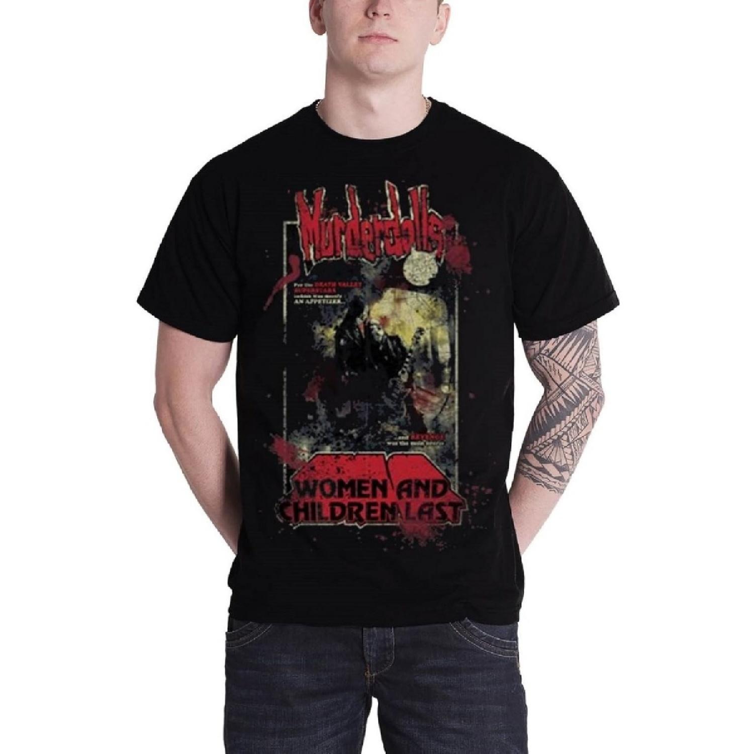 Murderdolls T Shirt 80S Horror Vintage Poster Band Logo Official Mens New Black Size XL S