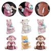 2 In 1 Car Tissue Box Cute Cartoon Rabbit Dog Monkey Elastic Garbage Auto Animal Car Plush Tissue Interior Can Armrest Box