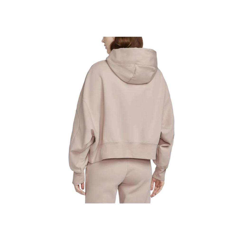 Nike Solid Color Hoodie With Brand Logo Print And Reflective Detail Women Sweatshirt Oxford-Pink DR4974-601
