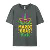 Its Mardi Gras Yall Mask Tshirt Normal Short Sleeve Newest Round Neck 100 Cotton Tees Letter Teeshirt Husband Valentine Day