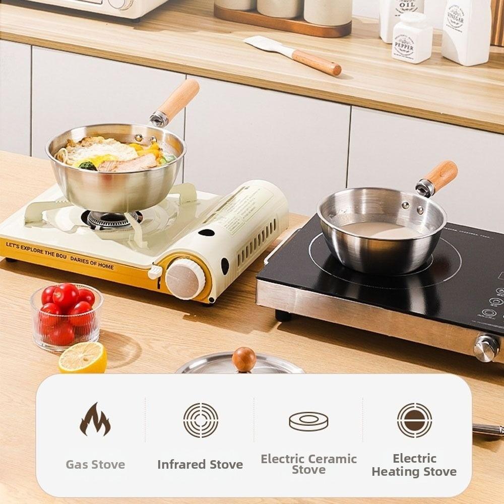 Single Handle Cooking Sauce Bowl Stainless Steel Food Supplement Pot New Milk Pot