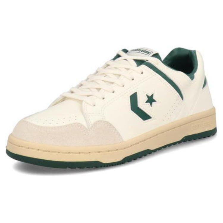 Converse Weapon Simple Comfortable Durable Low-Top Skate Shoes Women Sneaker White Green 1SD335