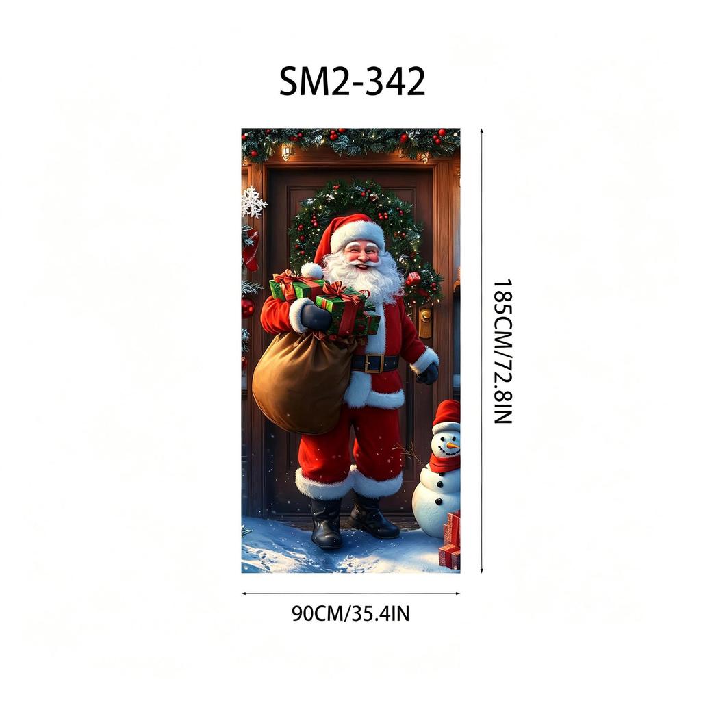 Santa Claus Christmas Hanging Cloth Background Decoration