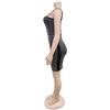 C7167 Vestido e Saia Curta Fashion Feminino Sexy Slim Fit com Pedrarias e Tiras
