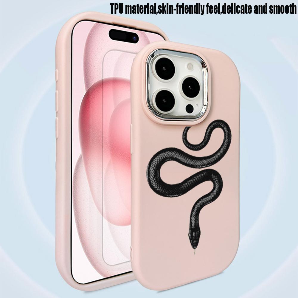 Мягкая задняя крышка N71 Black Gold Snake для Samsung S24 Ultra A14 iPhone 16 Pro — фото 5