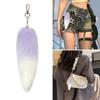 Plush Foxy Tail Keychain Soft and Comfortabel Key Holder 20cm Faux Furry Pendant Charm for Fashionable Accessories