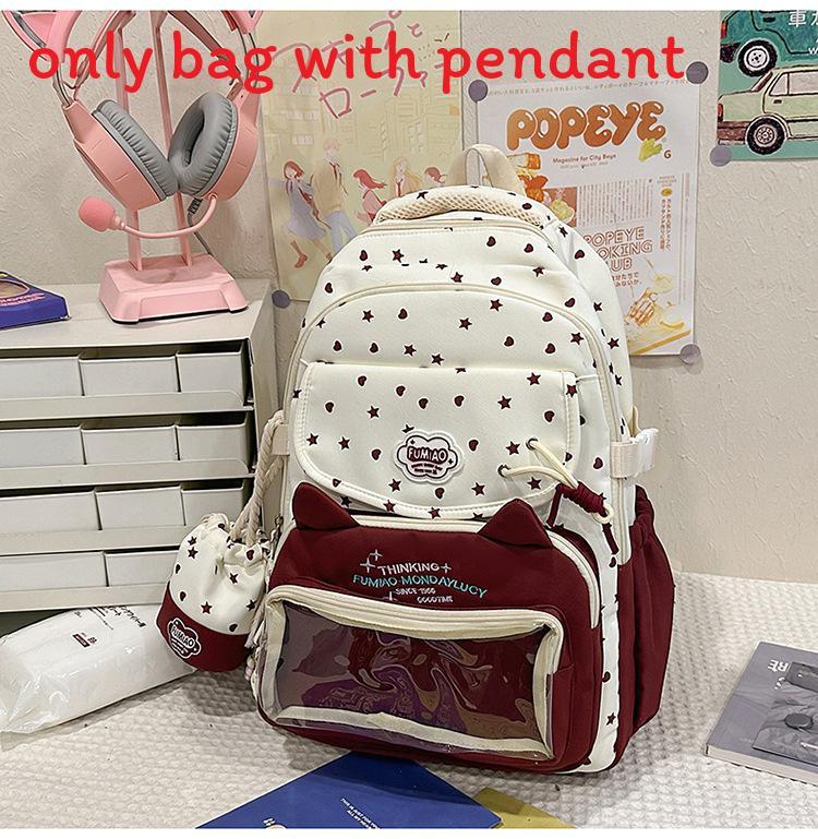 Japanese Girls Backpack With Nylon Material And Large Capacity For School Use