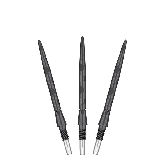 Target Darts Swiss Storm ONYX Dart Points (3 pieces) 26mm/30mm/35mm - Silver/Gold/Black. Replacement Steel Dart Points (30mm, Black).