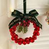 Iron Christmas Bells Wreath Handmade DIY Wreath Christmas Chime Bells Exquisite Xmas Tree Hanging Bells Home Living Room Decor