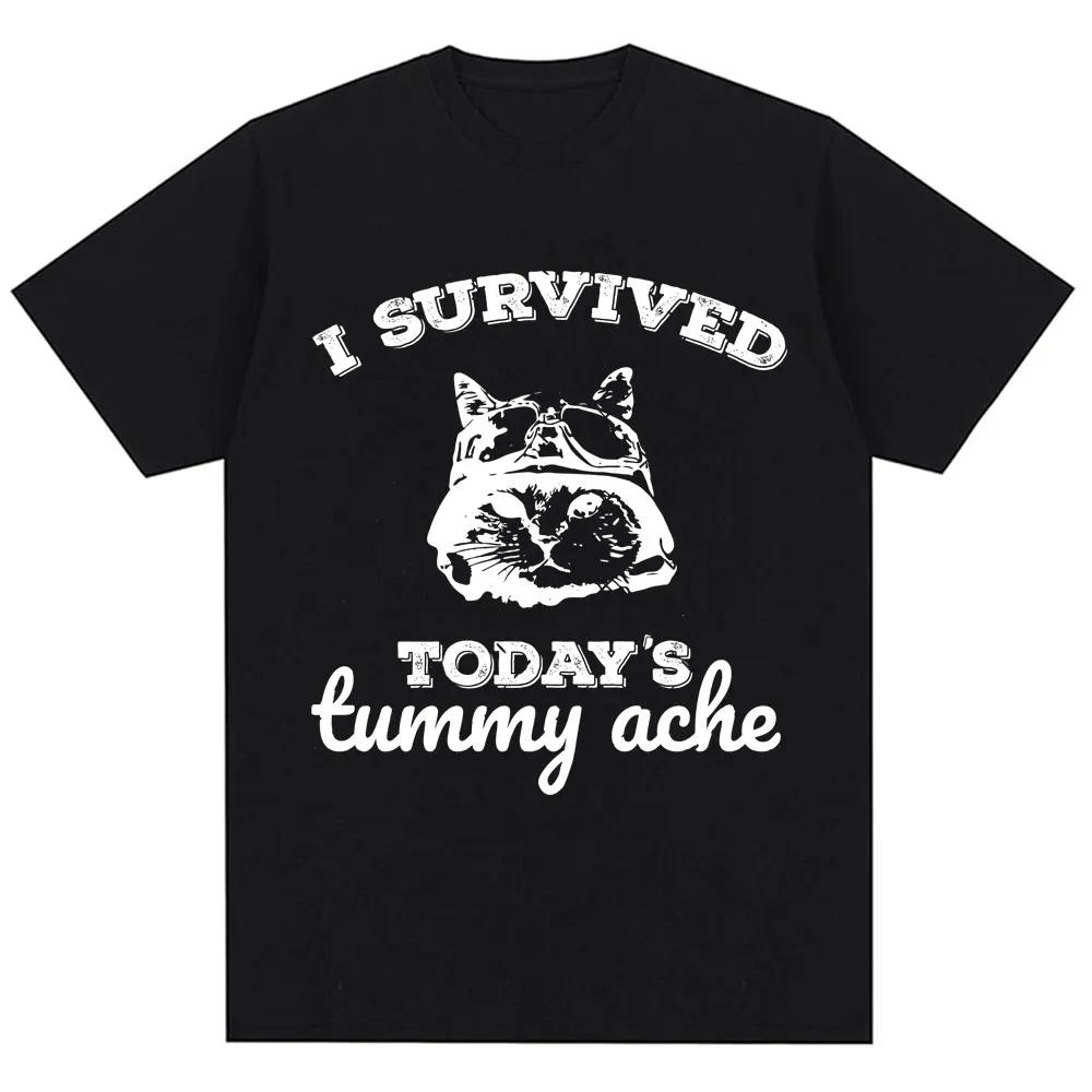 Kočka s pohledem tisíce yardů Vtipné Meme Tričko Humor Styl Vintage Vysoce kvalitní Tričko Muži Ženy Oversized Ležérní Streetwear