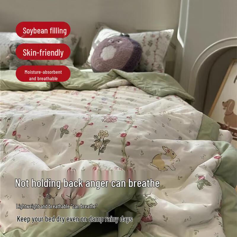 Jiuzhoulou Antibacterial Soybean Blend Summer Quilt
