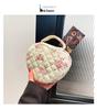 Floral Print Portable Makeup Bag with Large Capacity