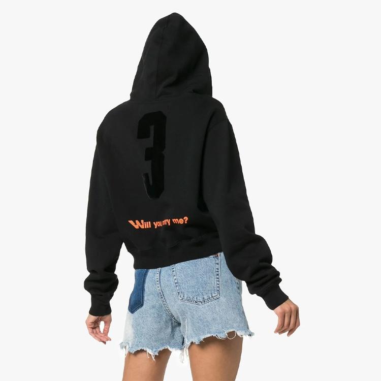 (WMNS) Off-White Modern Obstacles Loose Cotton Black Women's OWBB016F180030581010