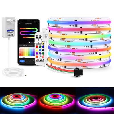 10mm COB RGBIC LED Strip WS2811 Pixel Addressable 576 LEDs/m WIFI Tuya App Control RGB Dream Color Flexible FOB COB Led Lights