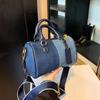 Patchwork Colorblock Small Handbags For Women Denim Shoulder CrossBody Bags Casual Street Boston Designer Purses CLE