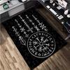 1Pc Viking Runes Print Rug - Home Decoration Carpet For Living Room Bedroom Flooring Computer Chair Area Rug