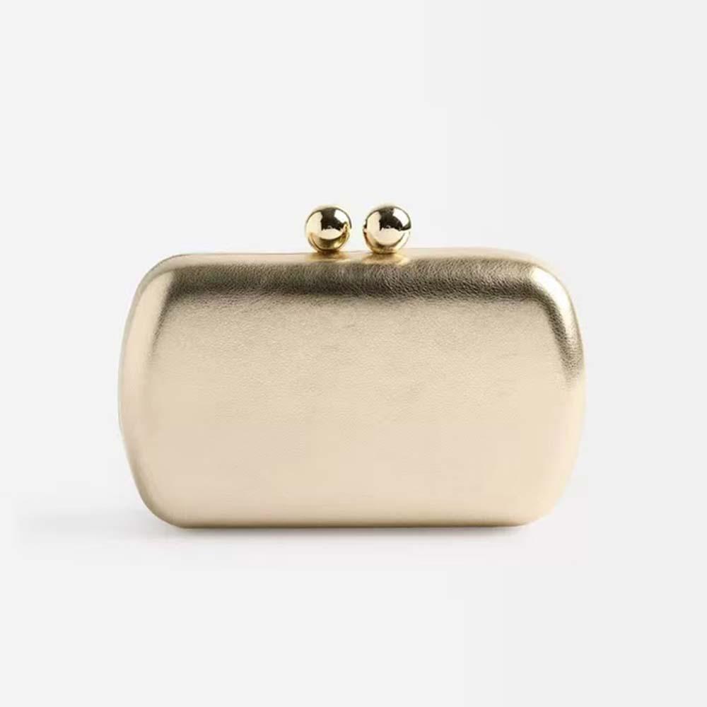 

Ladies One Shoulder Oblique Span Bag Hand Grab Bag Fashion Wedding Dinner Bag золотий