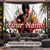 Wall Hanging Tapestry Custom NameTravis Scott Pattern Personalized Printed Fabric Wall Decor