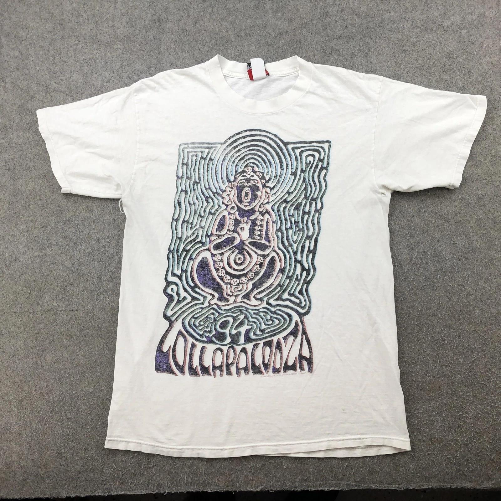 Vintage Lollapalooza Shirt Mens Large White Concert Tee Giant Tultex 1994 Tour 2XL