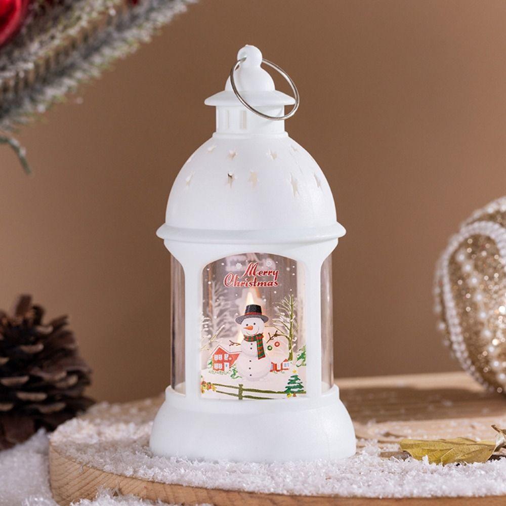 Candlestick Christmas Wind  Lamp Santa Santa Hanging Lamp Classical Christmas Castle Lantern  Xmas