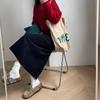 With Sweater Coat Skirts Autumn and Winter New Gray Back Slit Suit Skirt