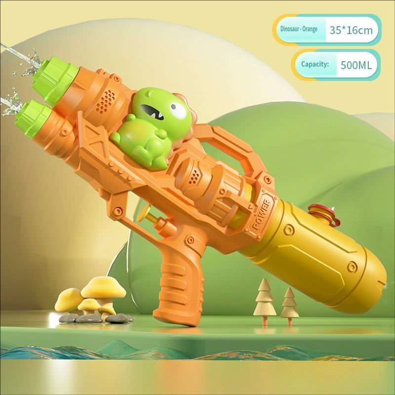 Kids Water Gun Press Shoot Sprayer Large Capacity Outdoor Beach Toy Water Battle Game Cartoon Big Size Double Nozzle Watergun