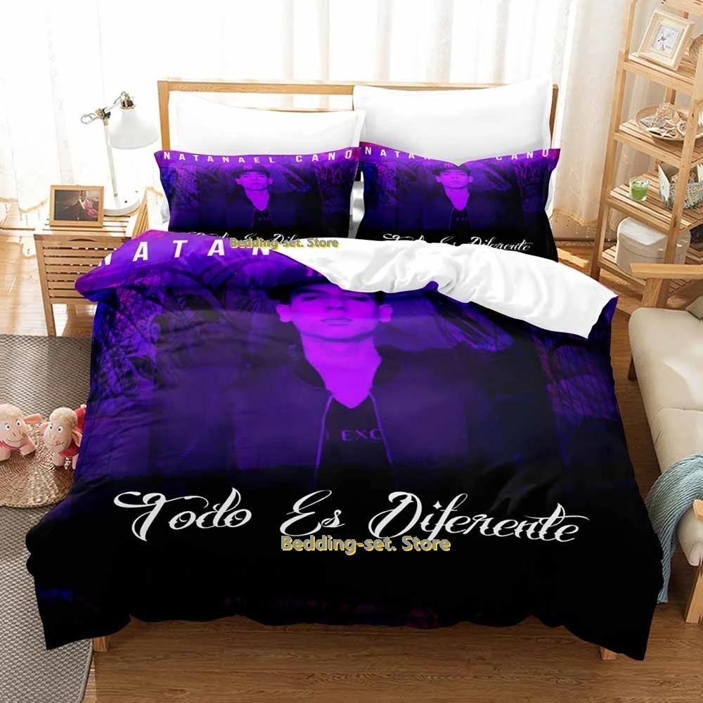 Natanael Cano Bedding Set Single Twin Full Queen King Size Bed Set Adult Kid Bedroom Duvetcover Sets Print Anime Bed Sheet Set