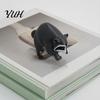 Nature Inspired Decor 3D Printed Racoon Figurine, Cute Raccoon Statue, Funny Desk Buddy, Unique Bookshelf Display Small Animal Collectible Figure for