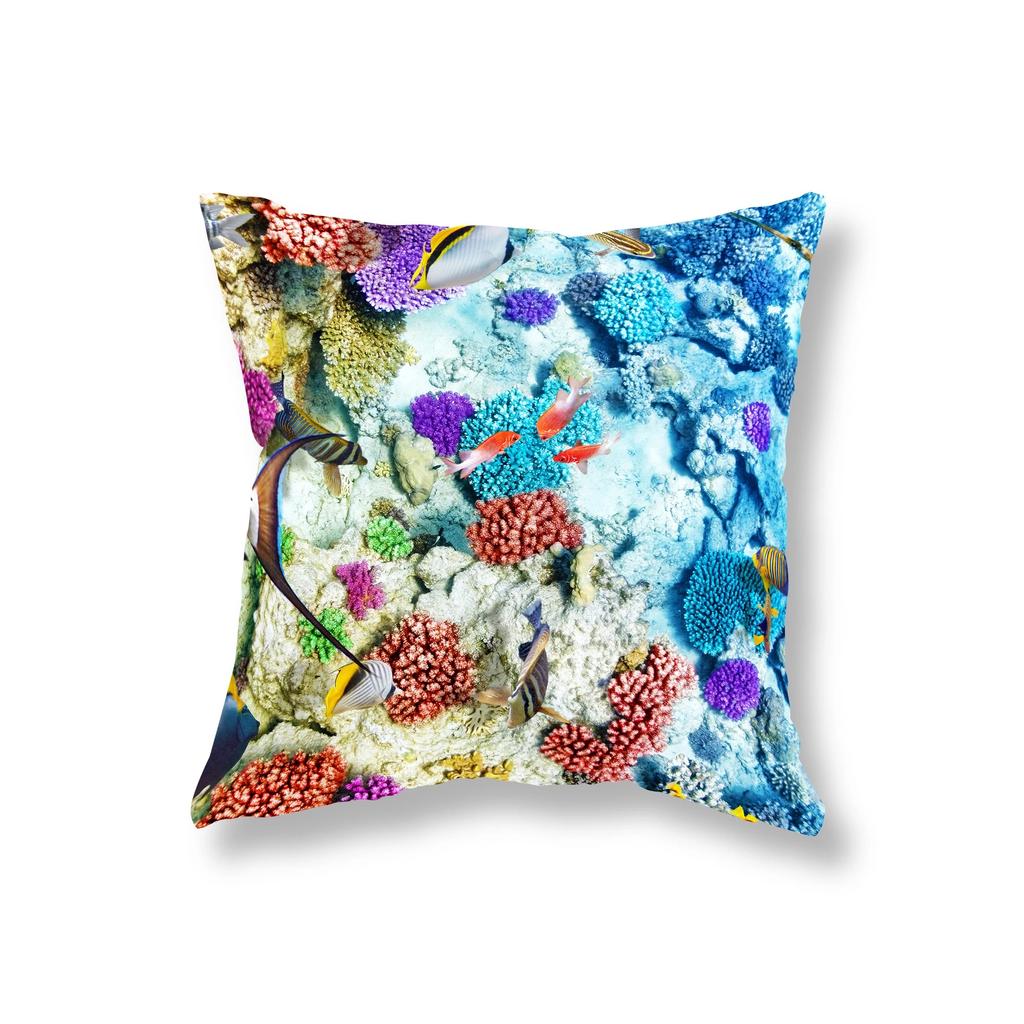 Living Room Sofa Car Cushion Cover Luxury Home Decoration Pillow Cover Cute Dolphin Marine Life Pillow Cover