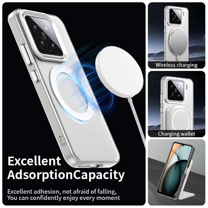 For Xiaomi 15 Case Cover Xiaomi Mi 15 Capas Phone Bumper Armor Back Transparent Magnetic Matte Clear Fundas Xiaomi 15 Xiaomi15