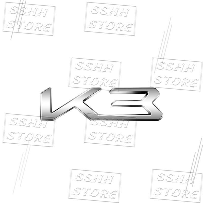Creative Car 3D Metal K3 K5 K8 Logo Emblem Fender Rear Trunk Door Bumper Sticker For Kia Forte Ceed Cerato Rio Picanto Decor UD6