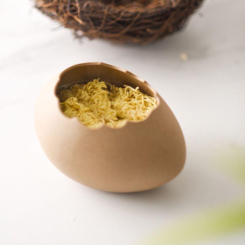 Creative INS Ceramic Eggshell Bird’s Nest Bowl – Ramen, Dessert & Snack Bowl