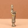 Retro Messing Guan Yin Anhänger Schlüsselanhänger Handpoliert Kupfer Figurinen für Autoschlüssel Rucksack Zubehör Geschenk