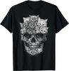 A Skull But It's Cats Kitty Skeleton Halloween Cat Skull T-Shirt Unisex T-Shirt