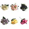 Künstliche Pfingstrosen, Seidenblumen, fünfköpfiger Blumenstrauß, Kunstrosen für Party, Vase, Hochzeit, Tischdekoration