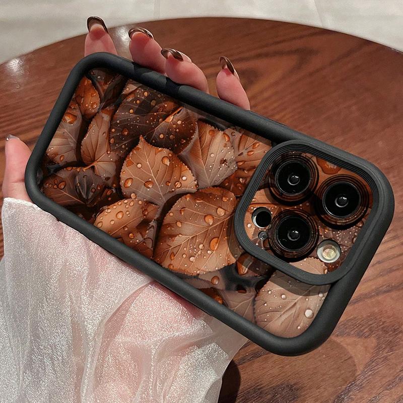 Embossed Striped Autumn Leaf Pattern Case For Xiaomi Redmi Note 14 4G Cases Redmi Note 13 12 Pro Plus 5G 12S 11 10 14C 13C Cover